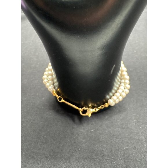 Napier Womens Faux Pearl & Gold-Tone Bracelet - Picture 3 of 6